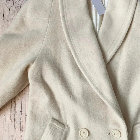 Vintage made in USA off white wool long coat - Picture 3 of 9